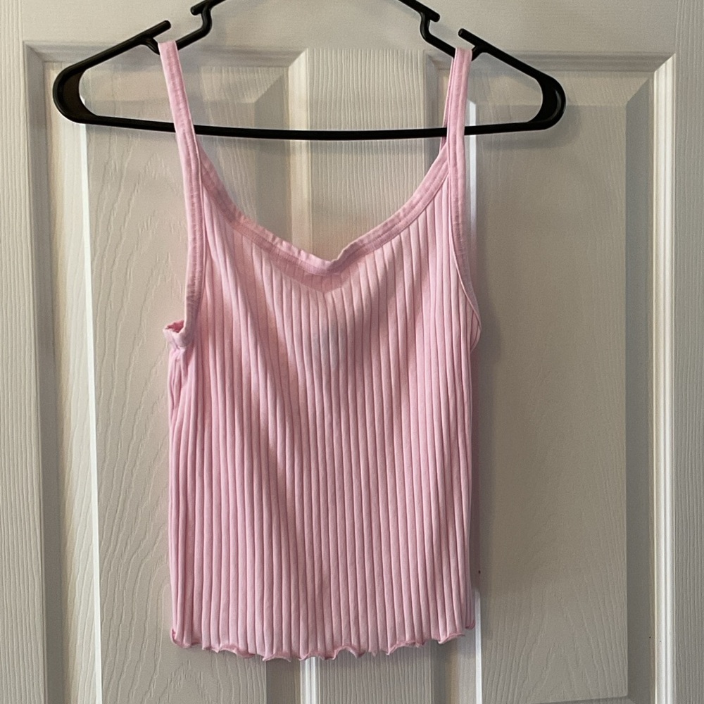 Old Navy Juniors Ribbed Size Small Tall Pink Tank Top